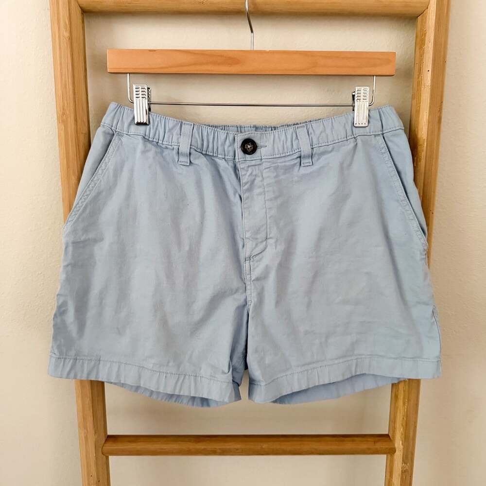 Chubbies Mens Shorts Medium Light Blue 4” Inseam Stretch Elastic Waist Casual